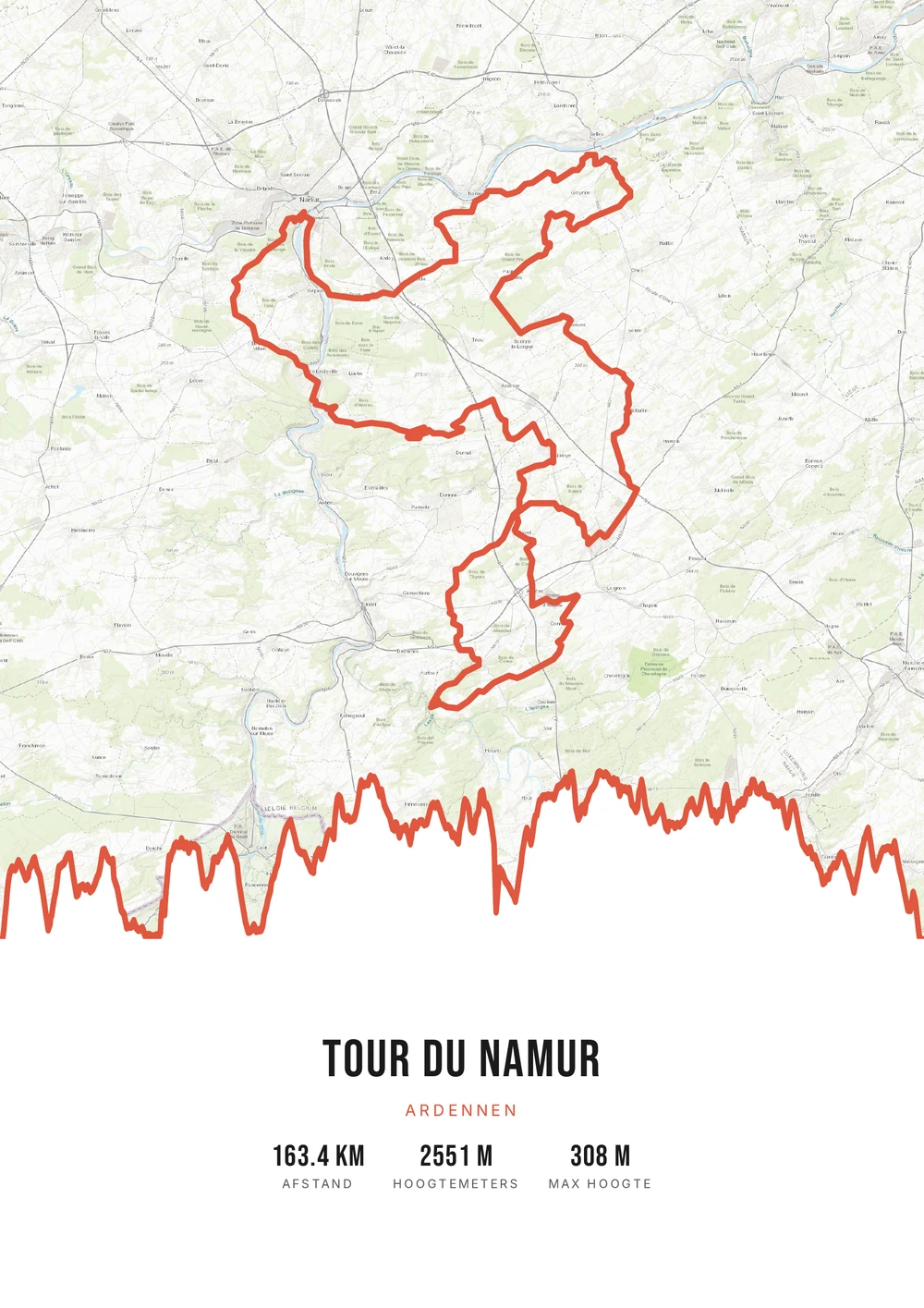 Tour du Namur — White · Koraal · Topo (Esri)